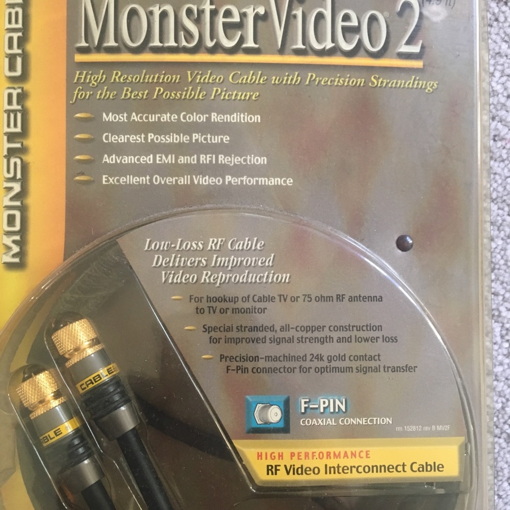 MONSTER Video 4.9 ft INTERCONNECT COMPONENT CABLE - Picture 2 of 4